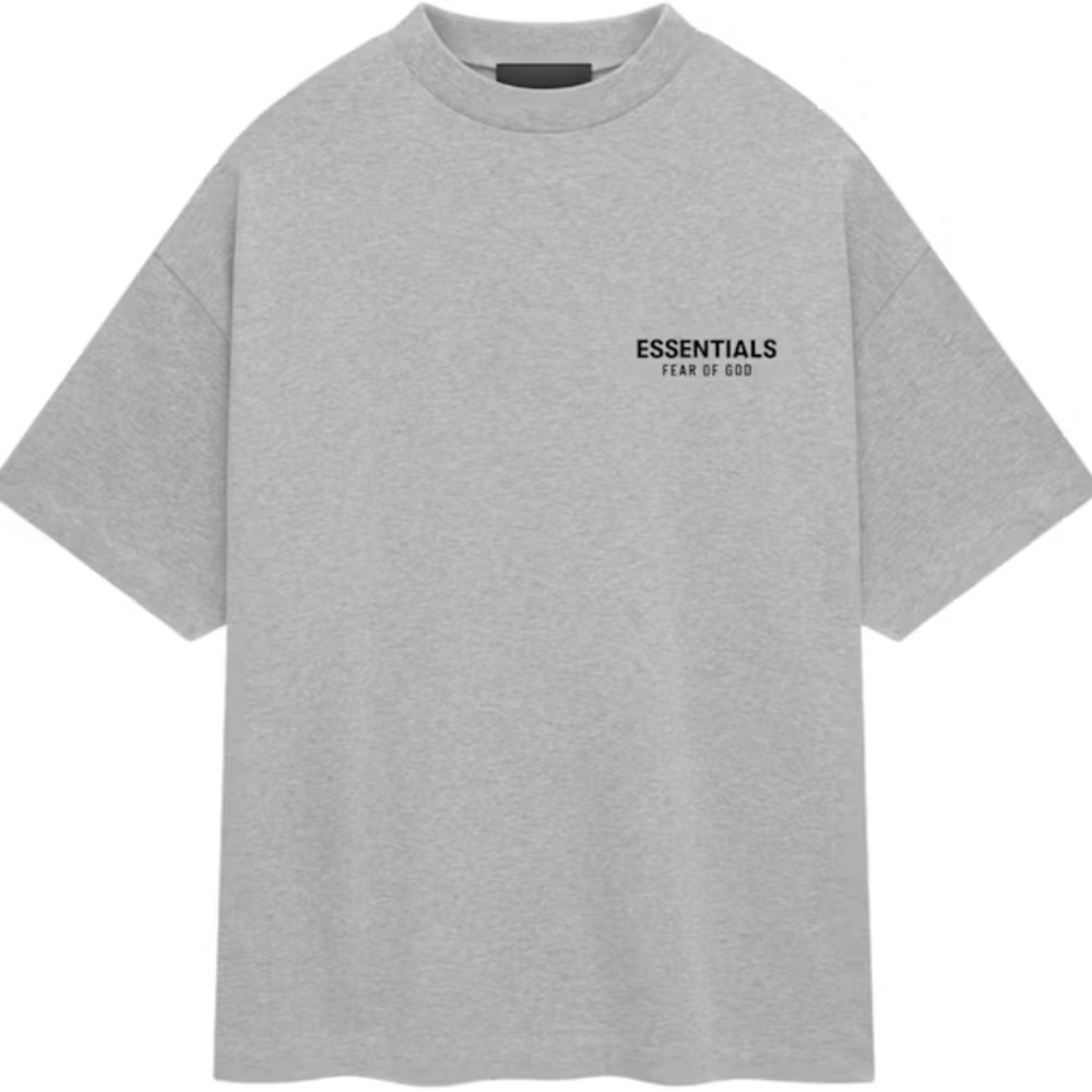 Fear of God Gray Short Sleeve Tee Minimalist Design
